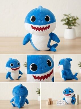 New Baby Shark Blue Plush Toy Soft Stuffed Animal NIP Toddler Gift